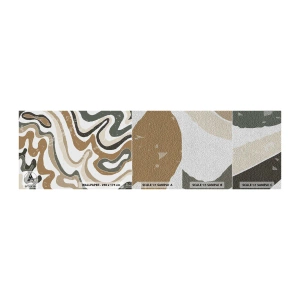 Mostră tapet Premium Sand - Meandrele culorilor pământului - Abstracția, Bucată, Boho - 100x30 cm