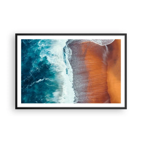 Poster în ramă neagră - Atingerea oceanului - 91x61 cm