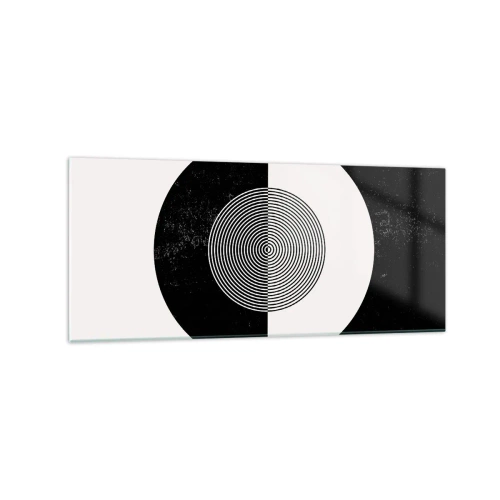 Tablou pe sticlă - Armonie în alb și negru - 120x50 cm