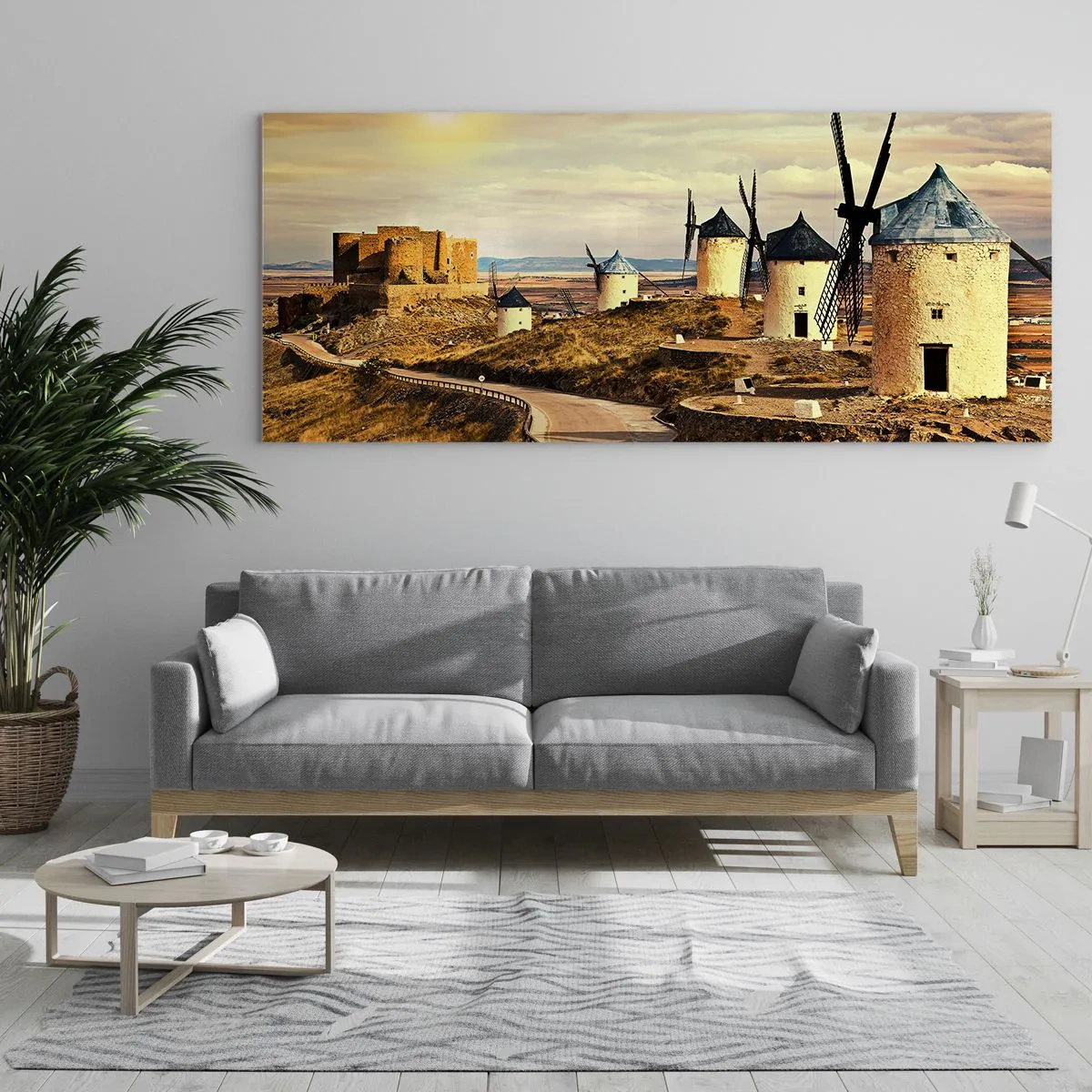 Tablou pe sticlă - Don Quijote apare imediat - 160x50 cm