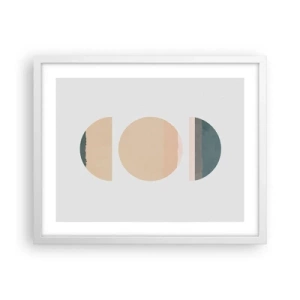 Poster în ramă albă - Roată cu roată - 50x40 cm