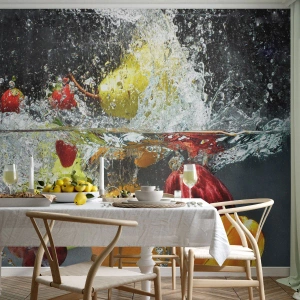 Tapet Premium Canvas - Răcoritoare cu fructe - Fructe, Apă, Bucătărie - 100x70 cm
