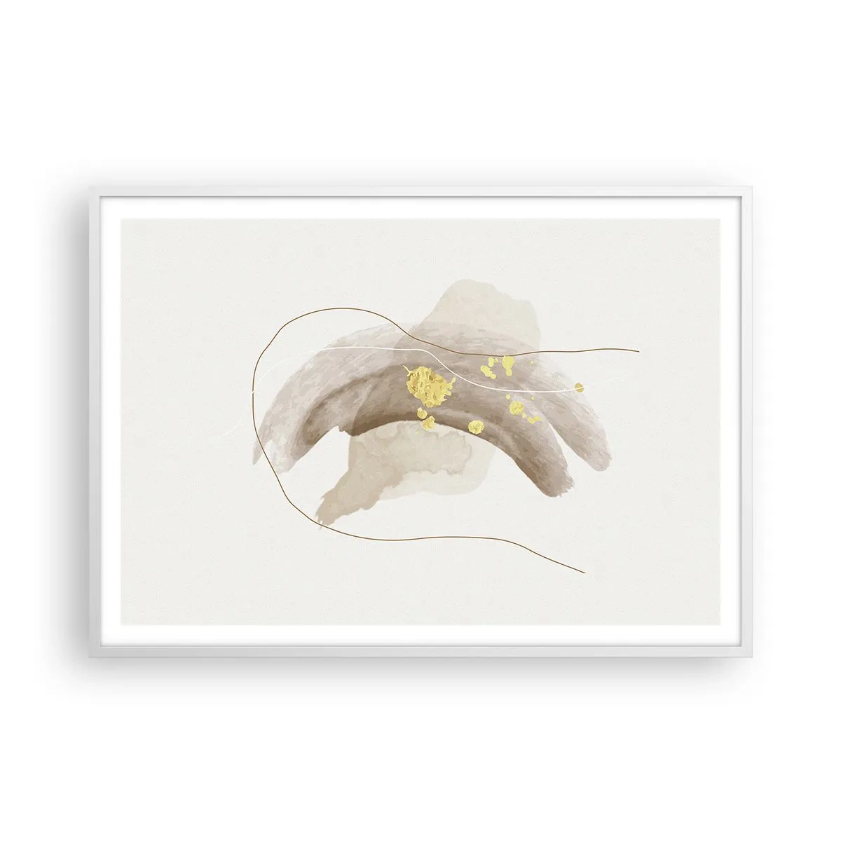 Poster în ramă albă - Întâlnite în spațiu - 100x70 cm