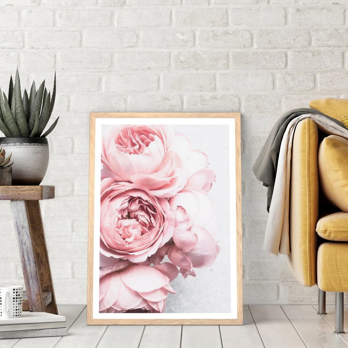 Poster în ramă de stejar deschis - Pentru romantici - 70x100 cm