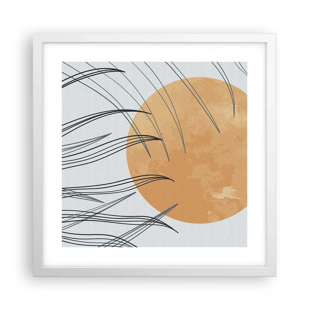 Poster în ramă albă - Întotdeauna spre soare - 40x40 cm