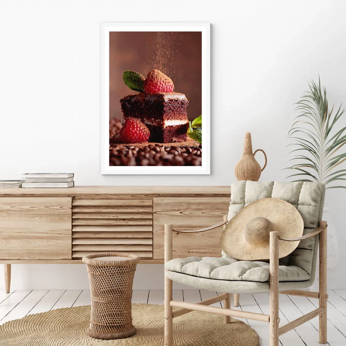 Poster în ramă albă - Viața este dulce - 70x100 cm