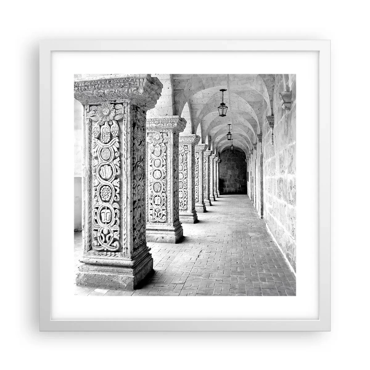 Poster în ramă albă - Și încotro…? - 40x40 cm