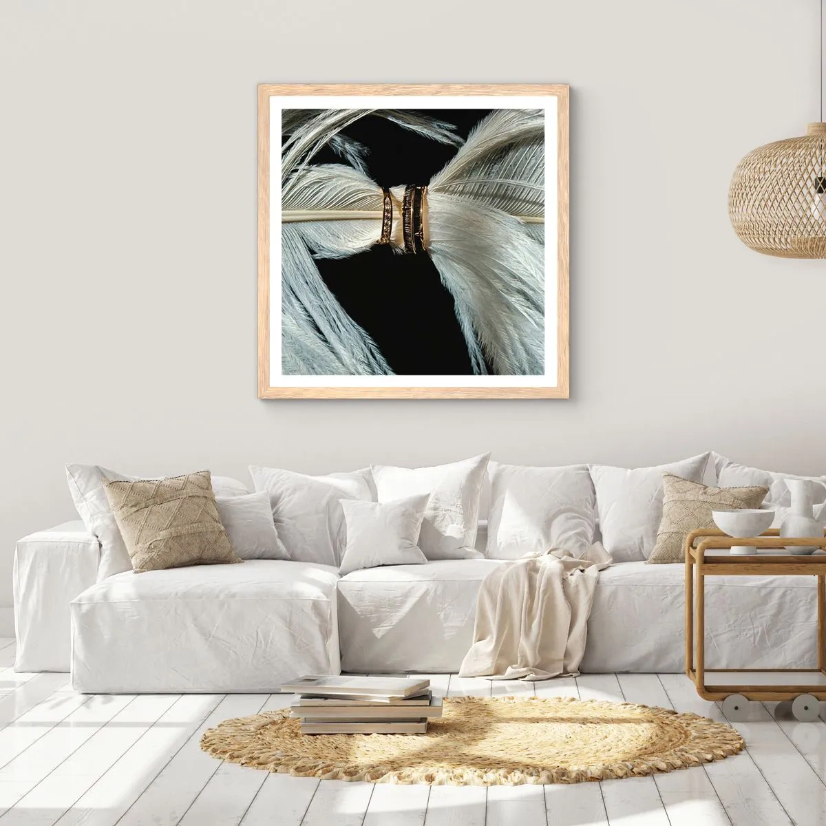 Poster în ramă de stejar deschis - ...și nu te voi părăsi.. - 40x40 cm