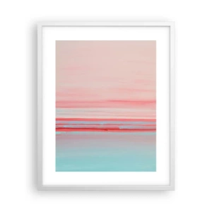Poster în ramă albă - Abstracție în zori - 40x50 cm
