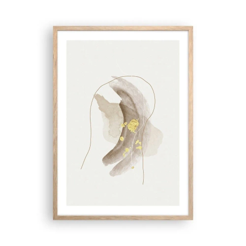 Poster în ramă de stejar deschis - Întâlnite în spațiu - 50x70 cm