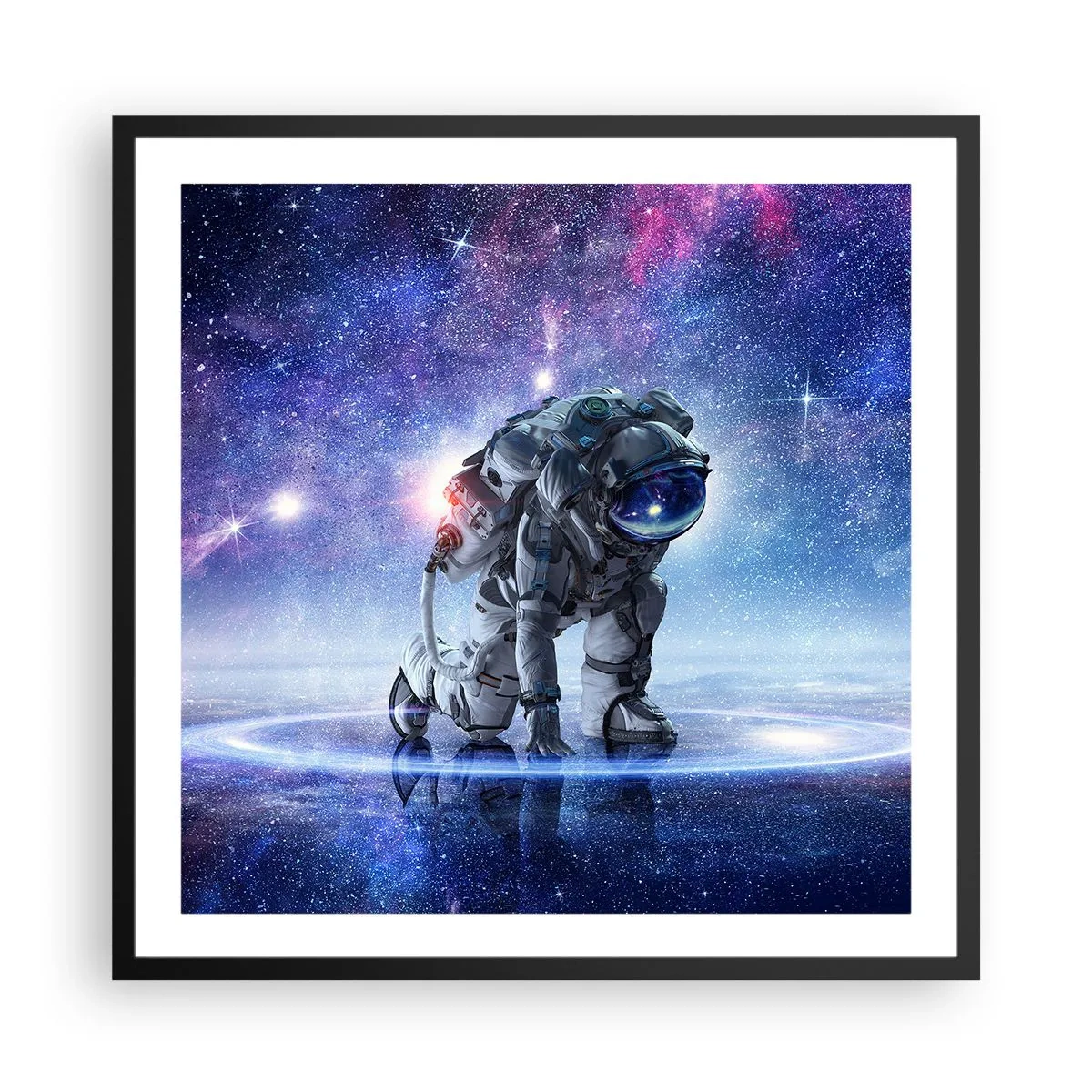 Poster în ramă neagră - Cerul înstelat de deasupra mea - 60x60 cm