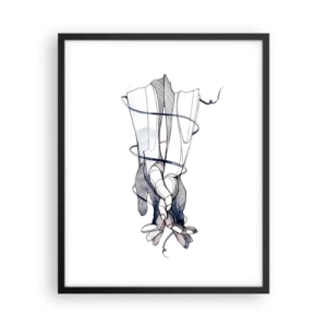 Poster în ramă neagră - Un studiu al atingerii - 40x50 cm