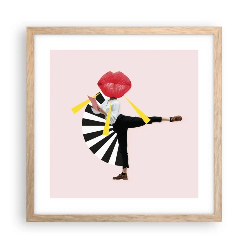 Poster în ramă de stejar deschis - Artă pop suprarealistă - 40x40 cm