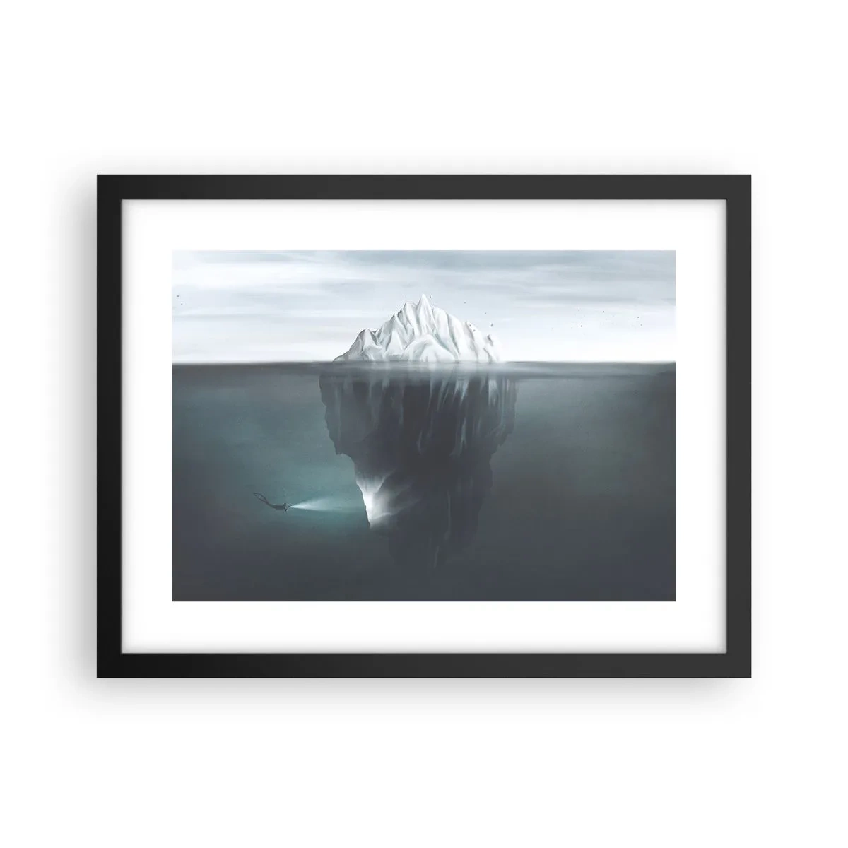 Poster în ramă neagră - Un mister subacvatic - 40x30 cm