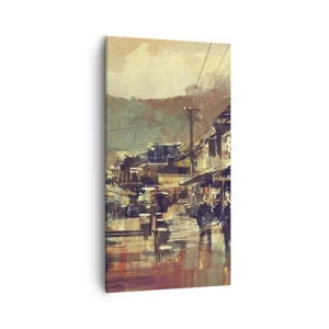 Tablou pe pânză - Viața ca o bogăție de gri - 55x100 cm