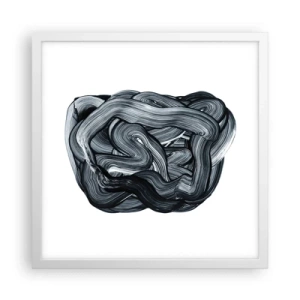 Poster în ramă albă - Nu este atât de simplu - 40x40 cm