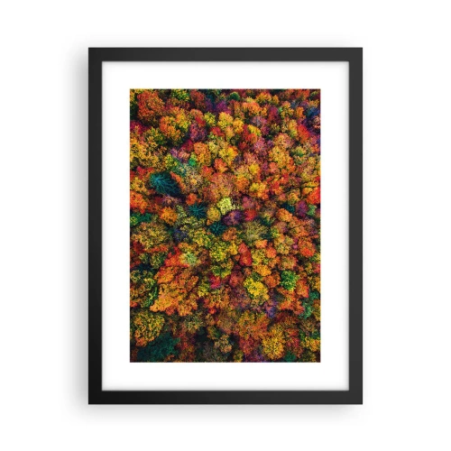 Poster în ramă neagră - Buchet de copaci de toamnă - 30x40 cm