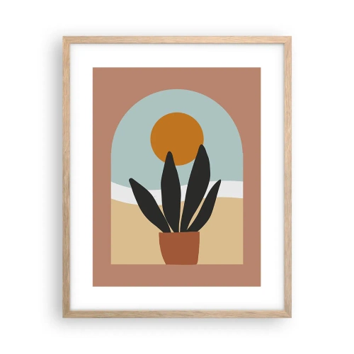 Poster în ramă de stejar deschis - Bucurii mici - 40x50 cm