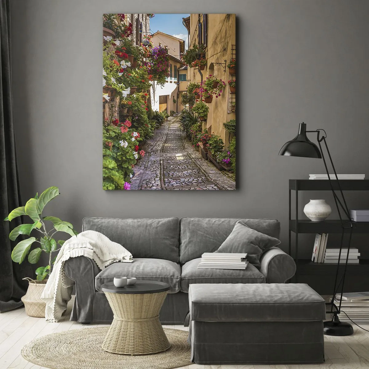 Tablou pe pânză - Străduță italiană - 70x100 cm
