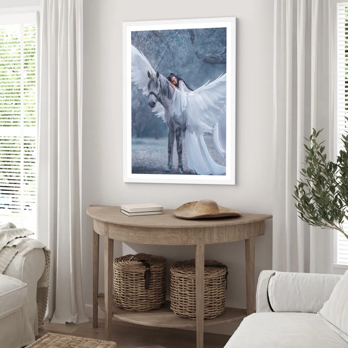 Poster în ramă albă - Moment inspirat - 40x50 cm