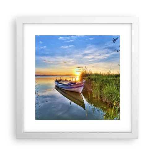 Poster în ramă albă - Golfulețul viselor împlinite - 30x30 cm