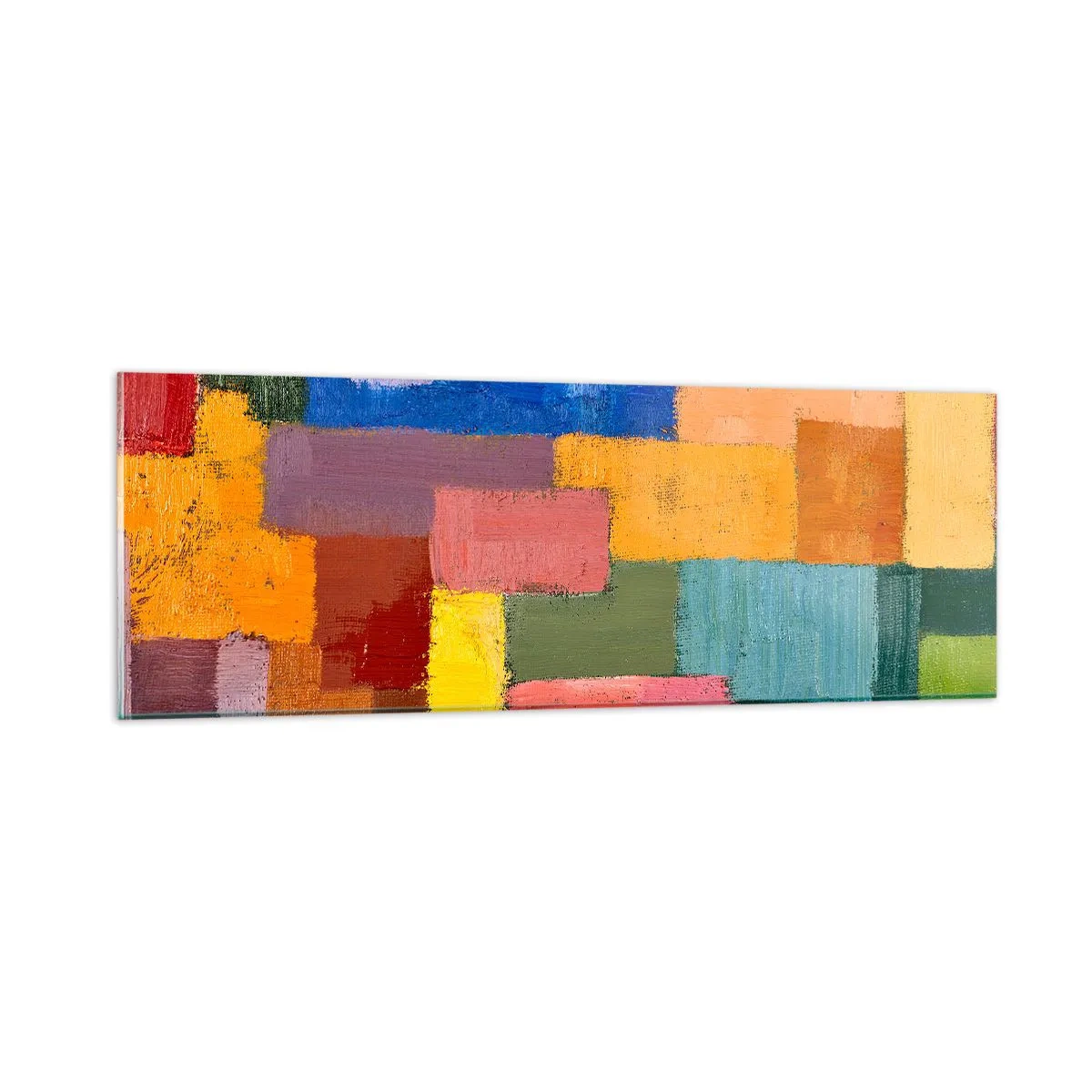 Tablou pe sticlă - Fiecare diferită, toate colorate - 90x30 cm