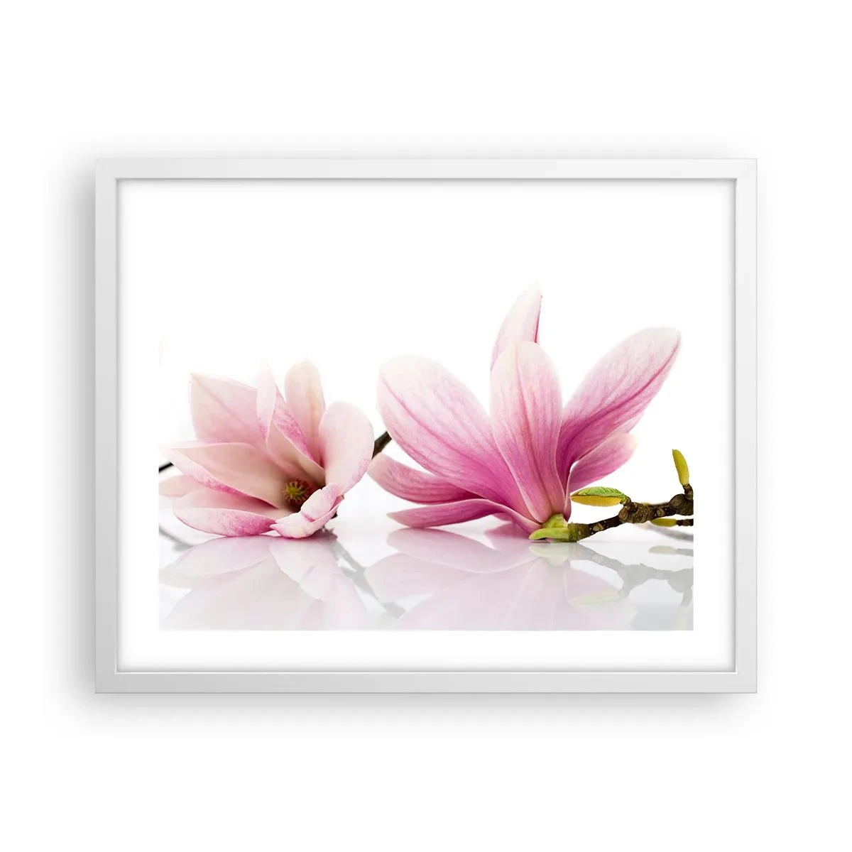 Poster în ramă albă - Delicate ca o adiere de primăvară - 50x40 cm