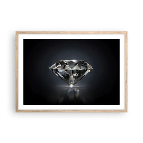 Poster în ramă de stejar deschis - Best girls friend - 70x50 cm