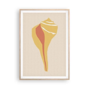 Poster în ramă de stejar deschis - Abstracție organică - creștere - 70x100 cm