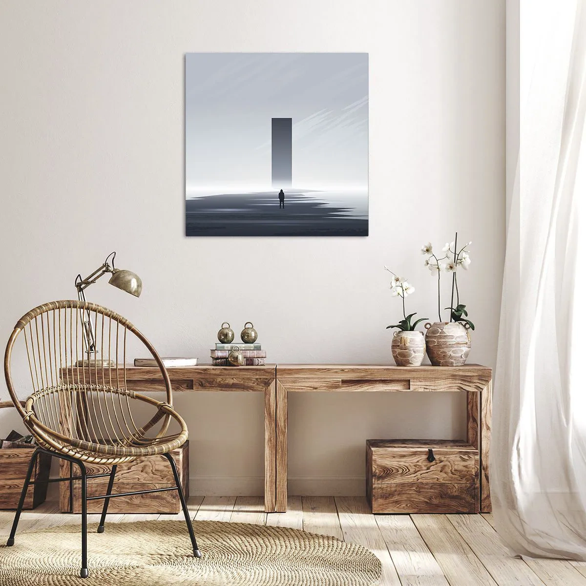 Tablou pe pânză - Oportunitate sau amenințare? - 70x70 cm