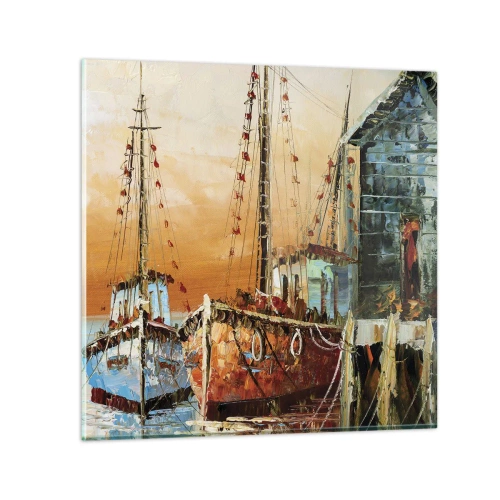 Tablou pe sticlă - Întoarcere pașnică - 40x40 cm