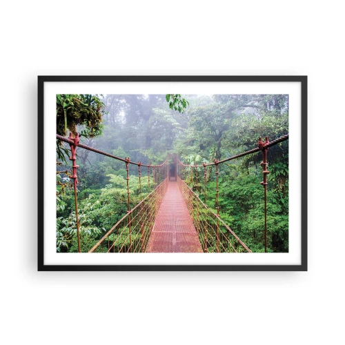 Poster în ramă neagră - Suspendat deasupra coroanelor arborilor - 70x50 cm