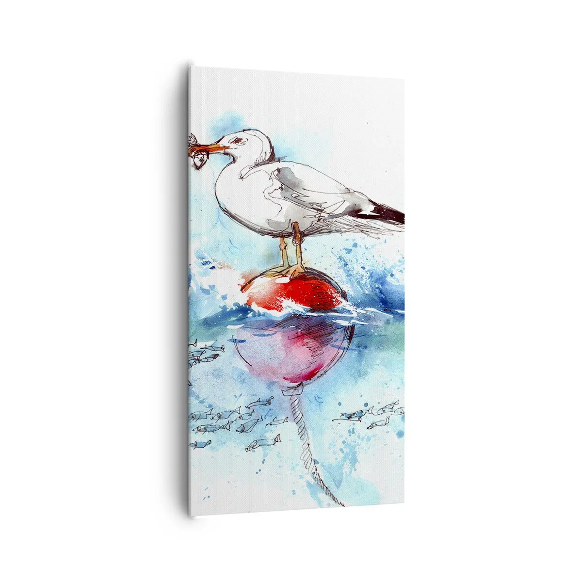 Tablou pe pânză - Pescuit de succes - 65x120 cm