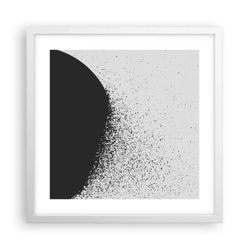 Poster în ramă albă - Mișcarea particulelor - 40x40 cm