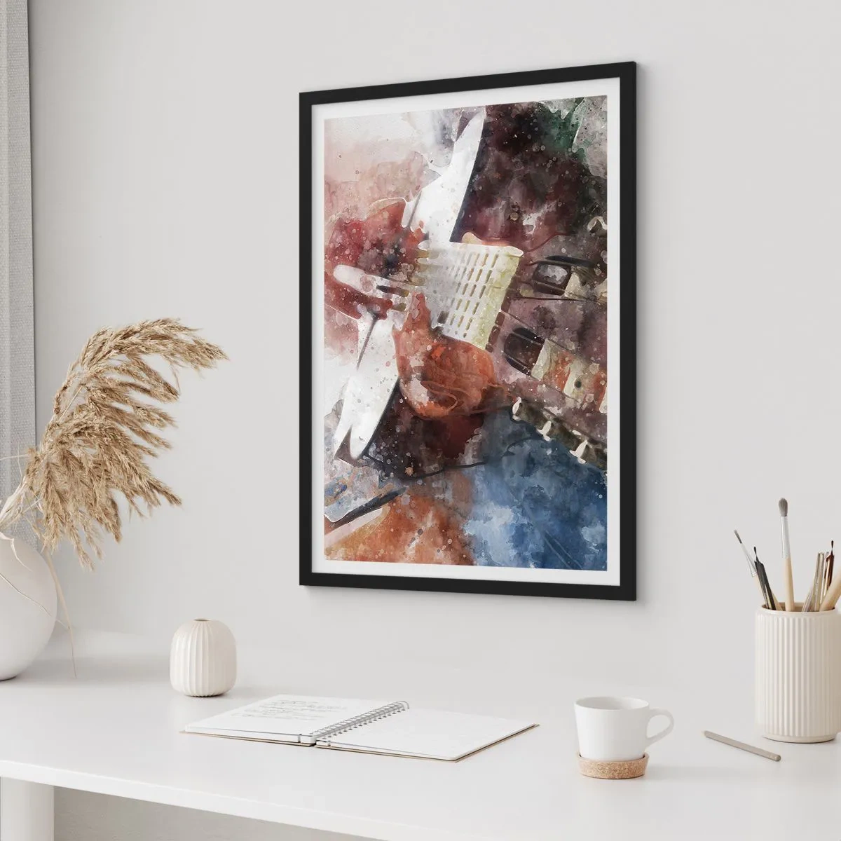 Poster în ramă neagră - Și ce părere ai? - 40x50 cm