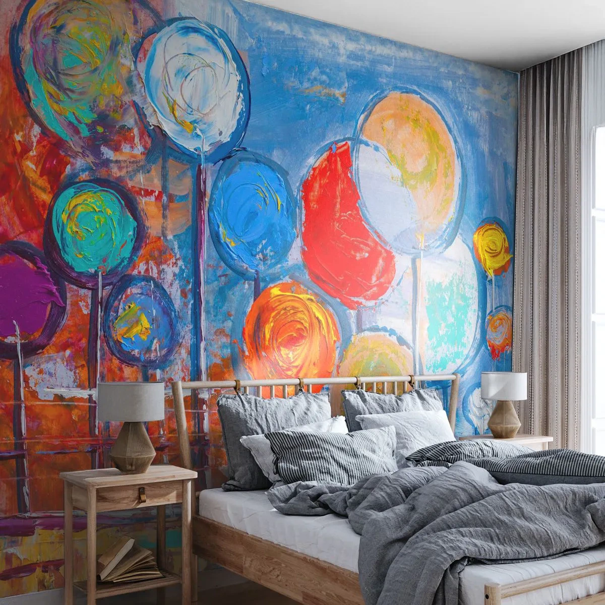 Tapet Standard Eco - Toate ciudăţeniile şi curiozităţile - Baloane colorate, Abstracția, Pentru copii - 400x280 cm