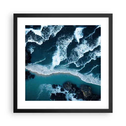 Poster în ramă neagră - Înfășurate în valuri - 40x40 cm