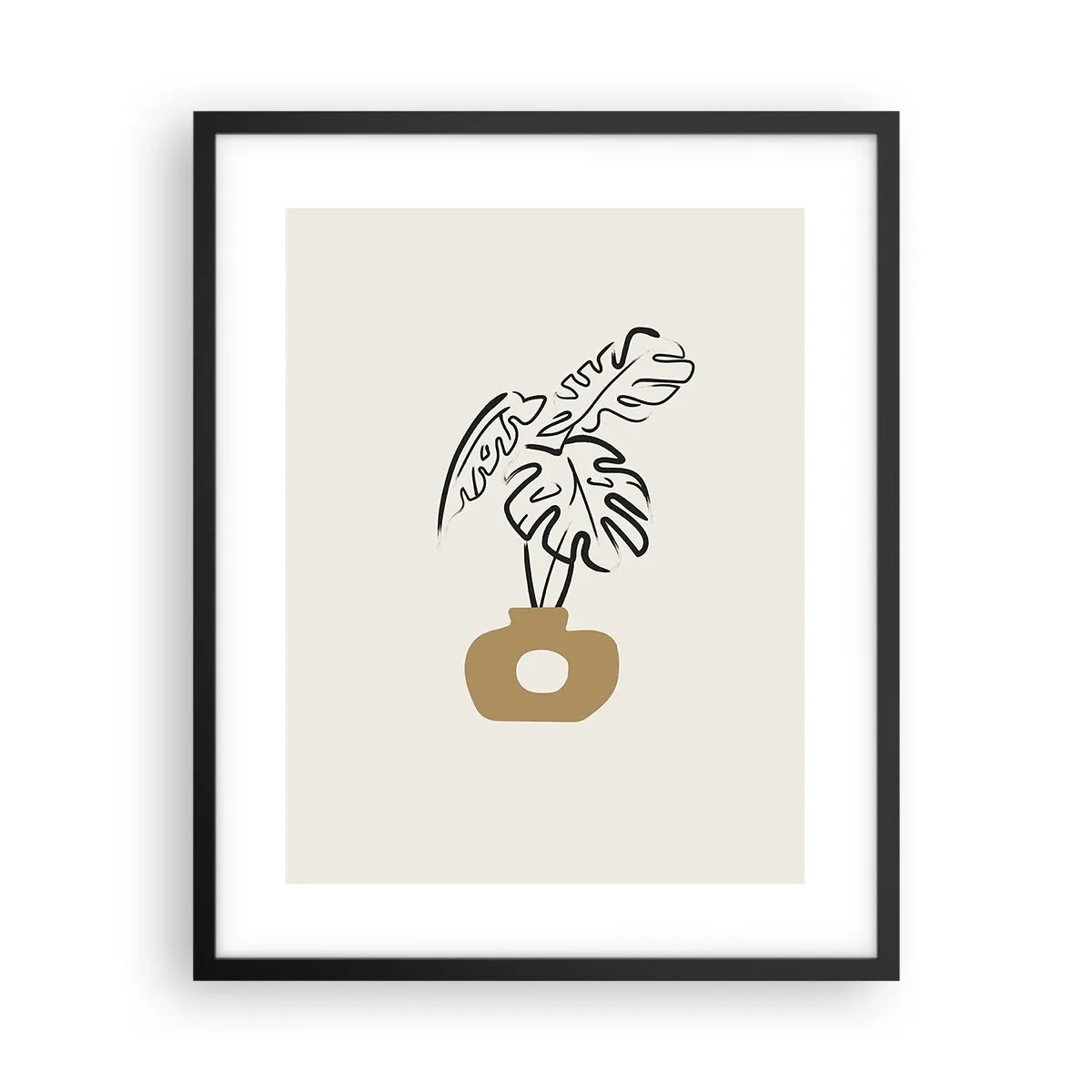 Poster în ramă neagră - Monstera - decorarea casei - 40x50 cm