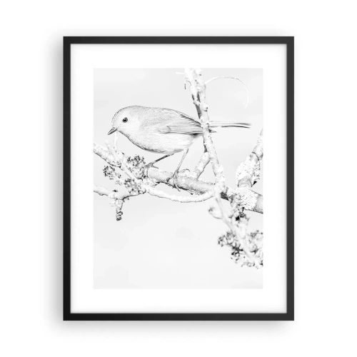 Poster în ramă neagră - Dimineață de iarnă - 40x50 cm