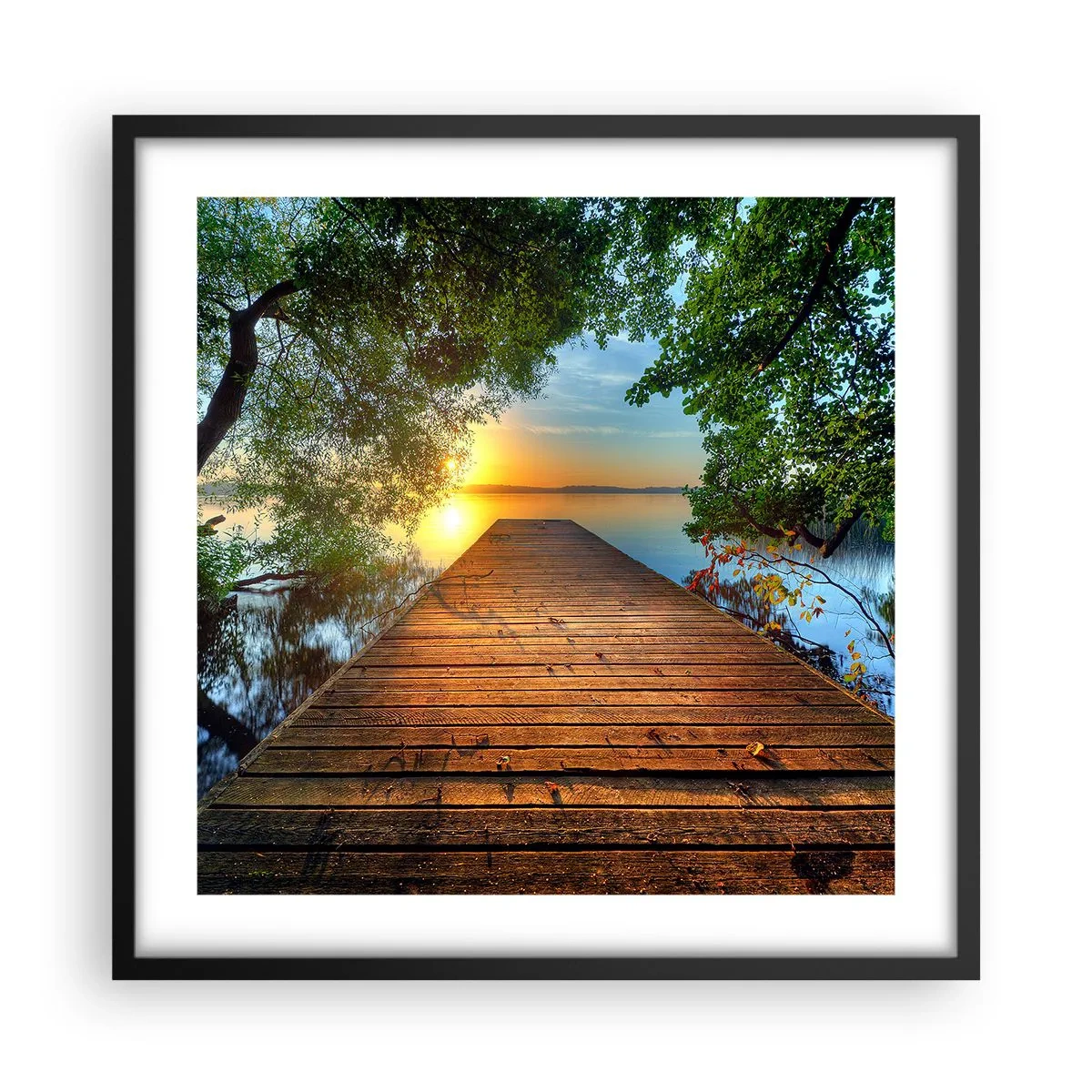 Poster în ramă neagră - Nu te grăbi, stai jos - 50x50 cm