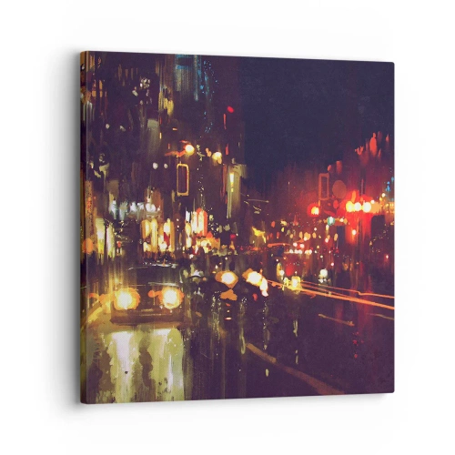 Tablou pe pânză - Scufundat în lumina nopții - 30x30 cm