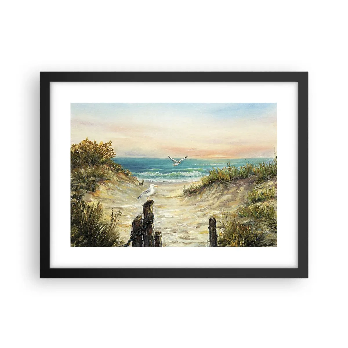 Poster în ramă neagră - Retragere fără vânt - 40x30 cm