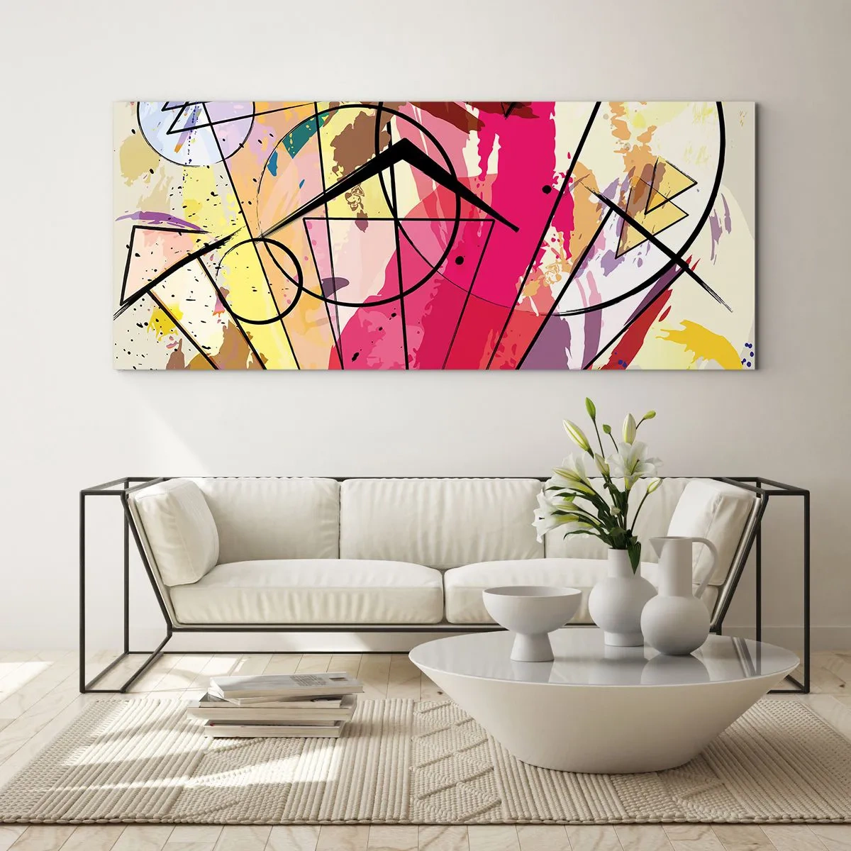 Tablou pe sticlă - Explozie - 100x40 cm