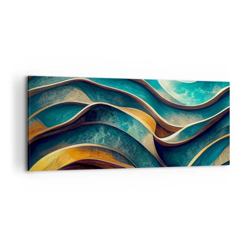 Tablou pe pânză - Meandre de albastru - 120x50 cm