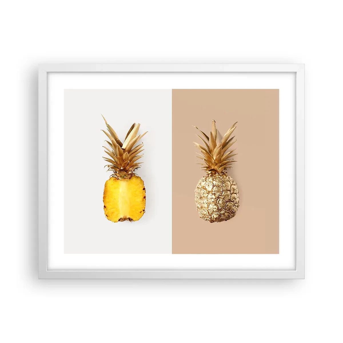 Poster în ramă albă - Ananas de împărțit - 50x40 cm