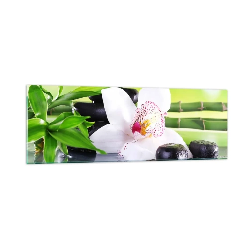 Tablou pe sticlă - Prospețime răcoroasă - 90x30 cm