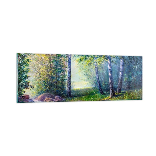 Tablou pe sticlă - Cadru idilic - 90x30 cm