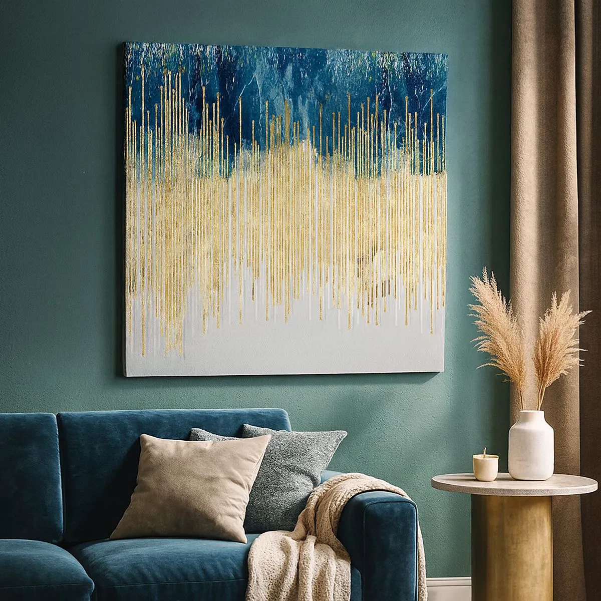 Tablou pe pânză - Granița aurită - 30x30 cm