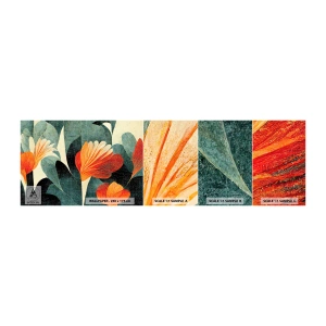 Mostră de Tapet Standard Eco - Căldura de la tropice și răcoarea verdeței - Botanică, Boho, Grunge - 100x30 cm