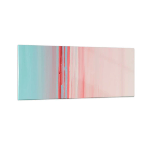 Tablou pe sticlă - Abstracție în zori - 100x40 cm